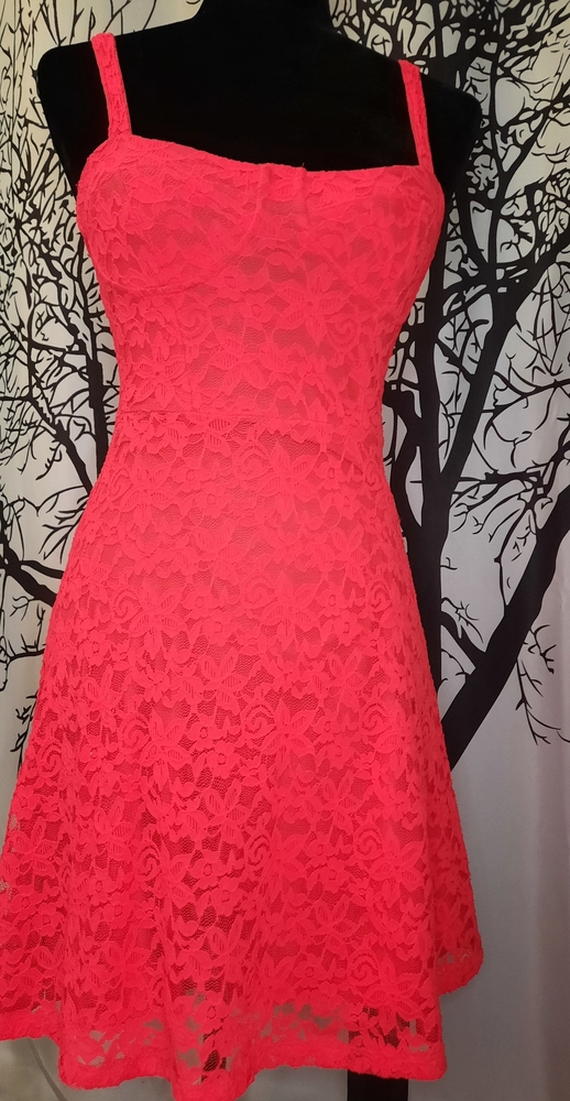 Garage Hot Pink Adjustable Spaghetti Strap Dress